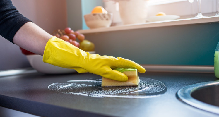 Cleaning counter top